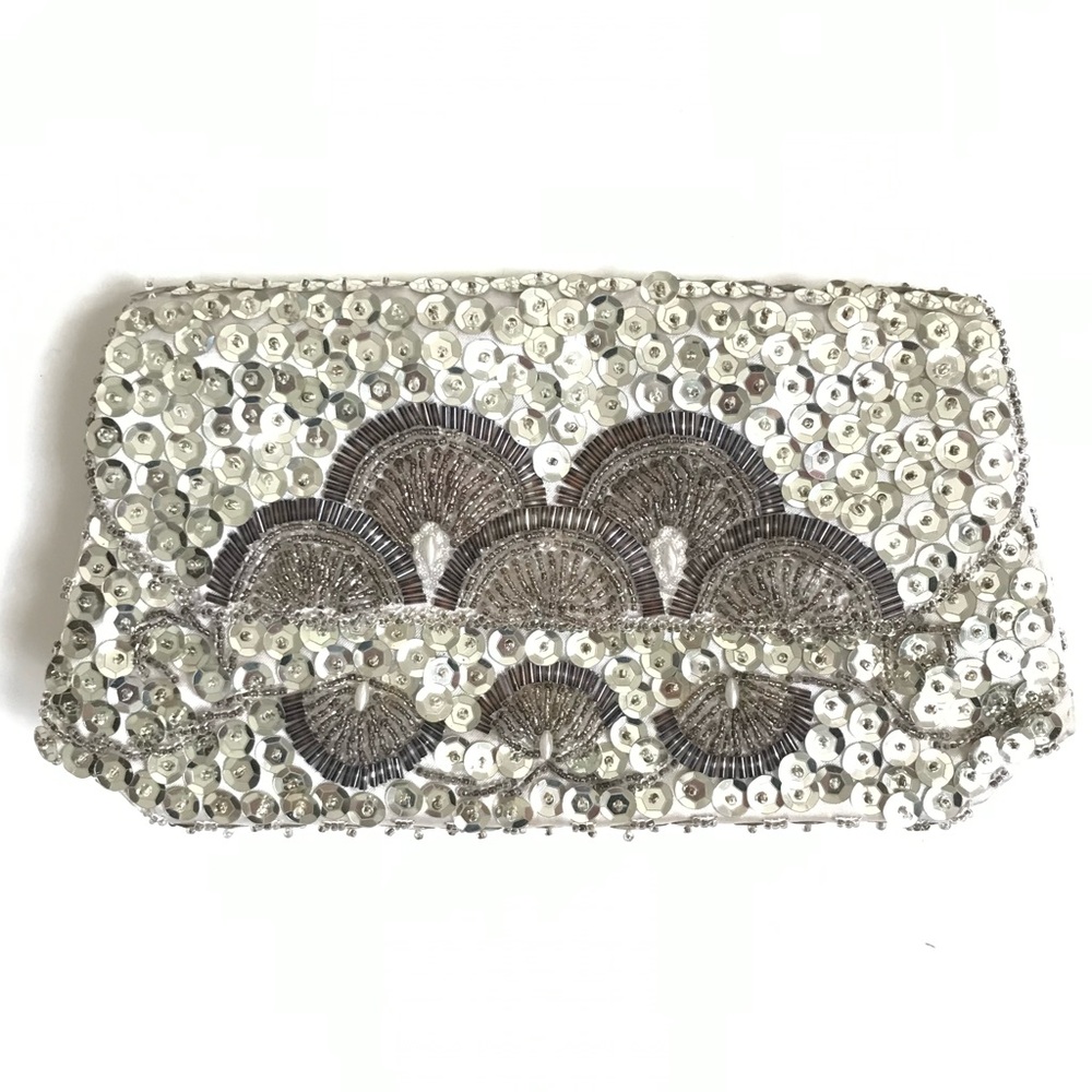 Vintage Art Deco Style Beaded Evening Bag Clutch